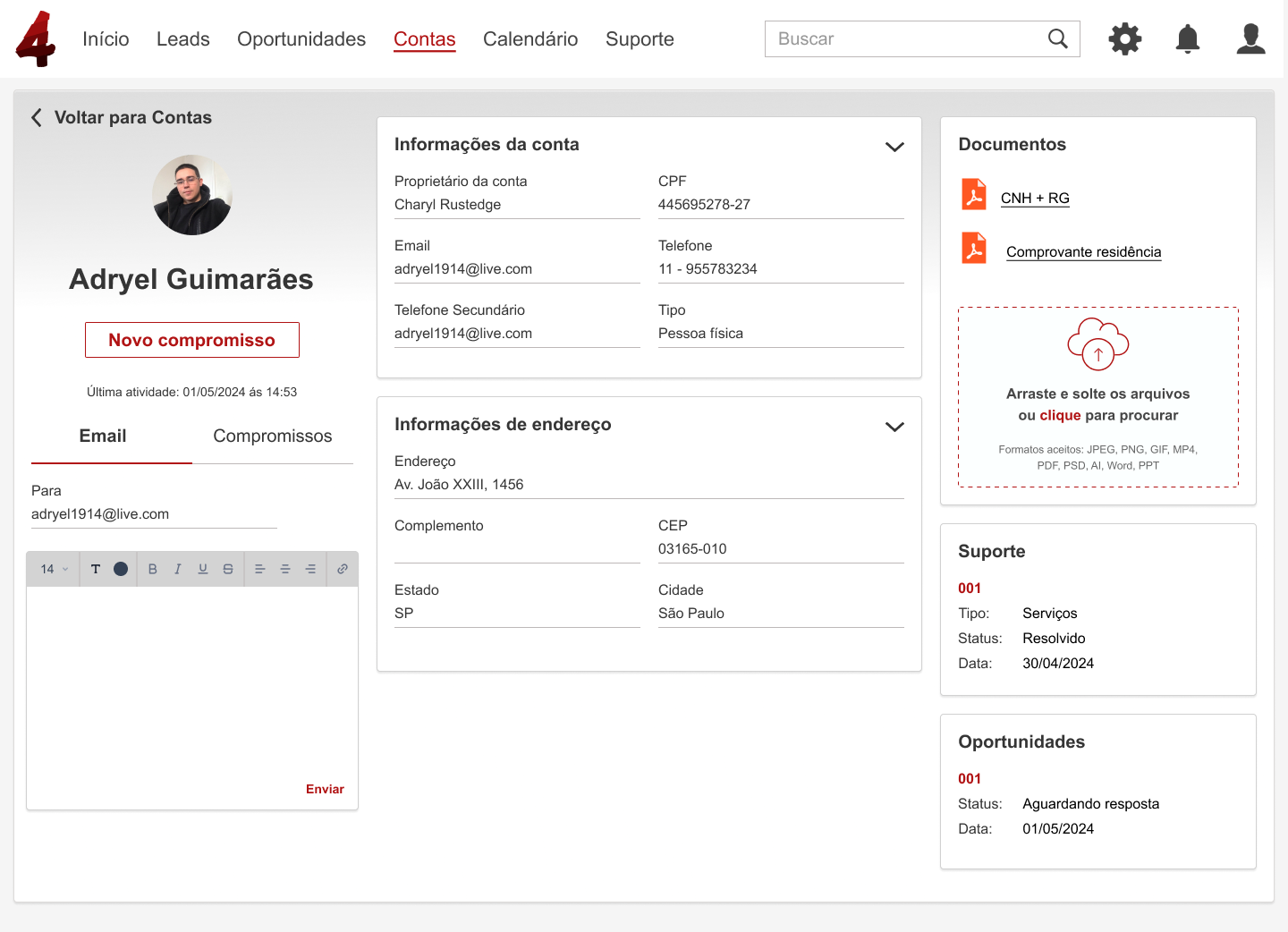 Alta fidelidade — Conta do cliente